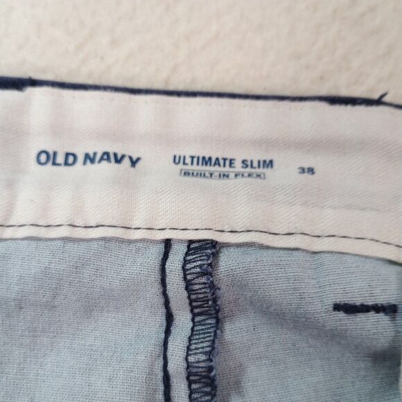 Old Navy Men’s Blue Palm Print Shorts 38 Built-In Flex Ultimate Slim Casual Summ - Picture 5 of 12